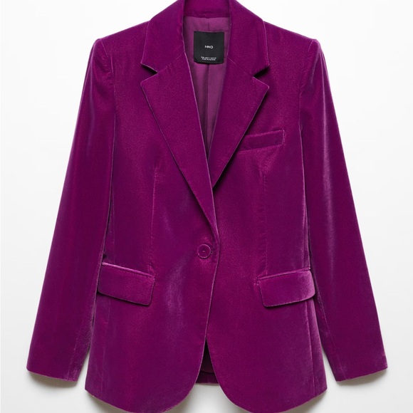 Mango Rich Purple Women's Blazer - Picture 8 of 9